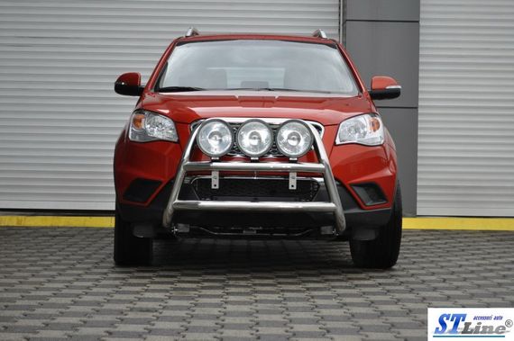 Кенгурятник WT018 (нерж.) для SsangYong Korando 2010-2019 | Зображення 1