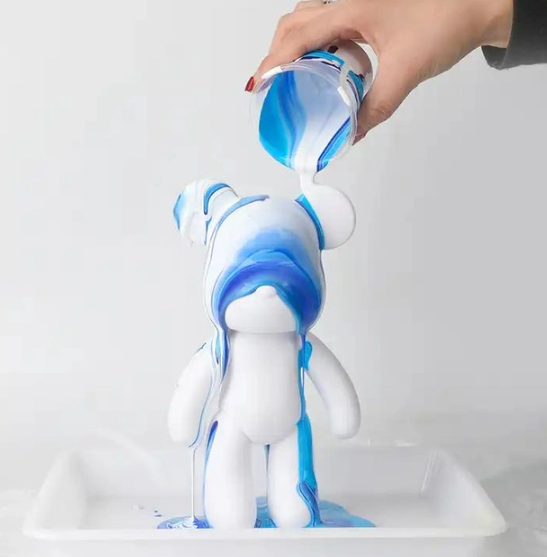 Флюїдне ведмежа Fluid Bear Bearbrick з фарбами, 23 см · Набір для творчості DIY Мишка Зроби сам | Зображення 4