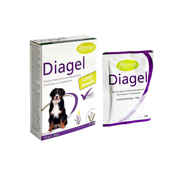 Mervue Diagel Dogs Харчова добавка Діагель для собак великих порід 4х20 гр.