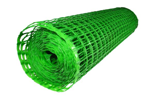 Сітка 45*45 1.0х20 м  пластикова Клевер (зелена) квадрат із запаяним краєм | Зображення 1