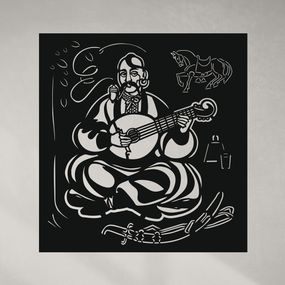 Панно декоративне картина на стіну козак Мамай 500х530 acr-p000268