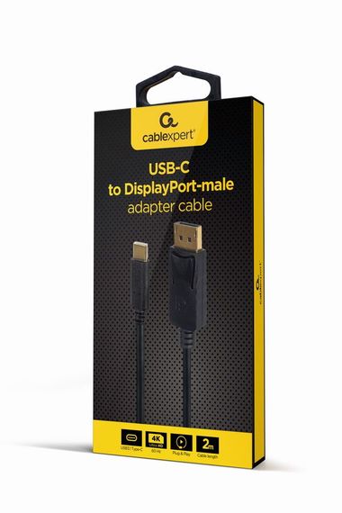 Кабель Cablexpert A-CM-DPM-01, USB-C на DisplayPort, 2м | Зображення 1