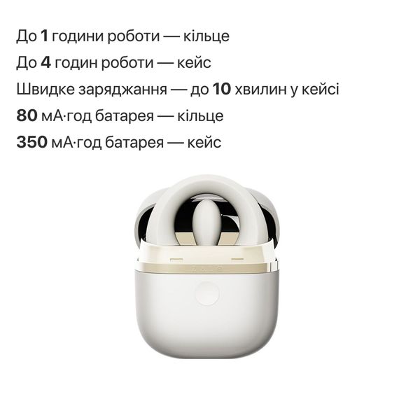 Ерекційне смарт-віброкільце Zalo Apis Ivory White, до 4 годин роботи, зарядний кейс | Зображення 8