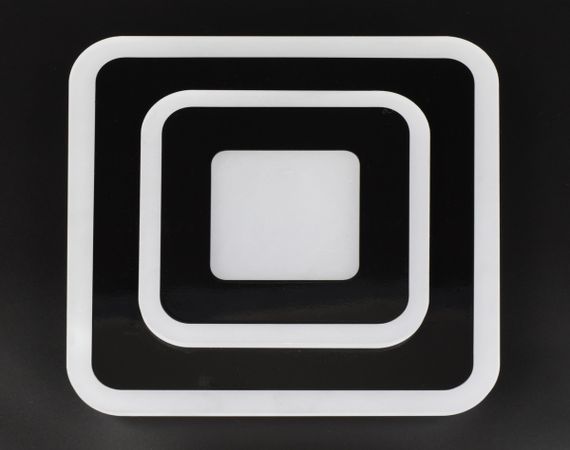 Сучасний квадратний світильник стельовий LED для кімнати кухні ванної 26136 Чорний 4х35х35 см. | Зображення 1