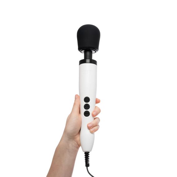 Вібромасажер DOXY Original White, дуже потужний, живлення 220В, пульсівні вібрації | Зображення 4