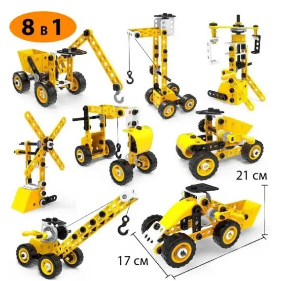 Детский конструктор инженерная машинка YK667 112 pcs | Зображення 3