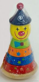 Уценка. Деревянная пирамидка-неваляшка "Клоун" - Повреждена упаковка