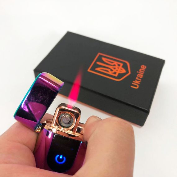 Електрична та газова запальничка Україна, акумуляторна запальничка спіральна HL-431. Колір: хамелеон | Зображення 1