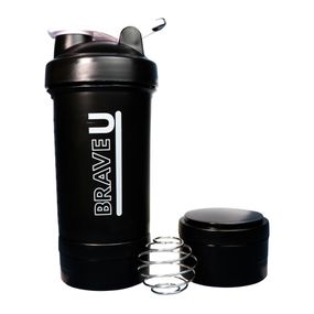 Shaker with containers 3 in 1 - 600ml (Black)