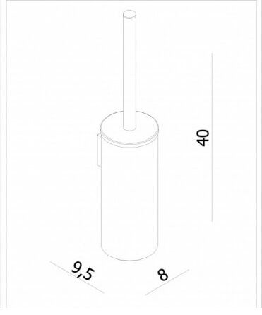 Йоржик для унітазу Omnires Uni gold (UN10620/OGL) | Зображення 1