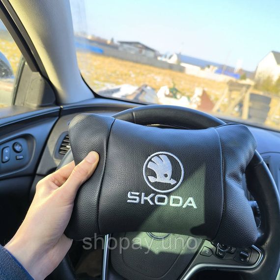 Подушки на кресло в авто Skoda Шкода, Подушка на подголовник в авто Подушка для голови OF-60 | Зображення 7