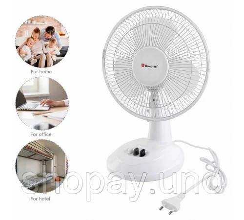 Вентилятор напольный DOMOTEC MS-1624 White • Бытовой вентилятор для дома, офиса и комнаты | Зображення 2