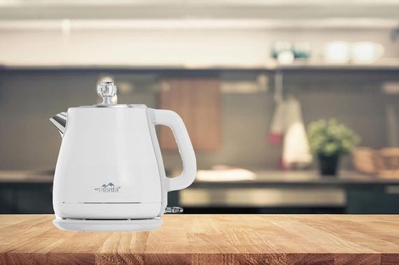 Електрочайник Monte MT-1832 White, 1.7 л, 1800 Вт, з подвійними стінками | Зображення 1