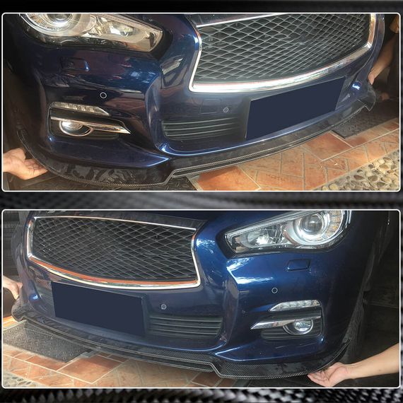 Передний Бампер Лип V2 для Q50 Base 2014-2017 Карбон для Infiniti Q50/Q60 | Зображення 2