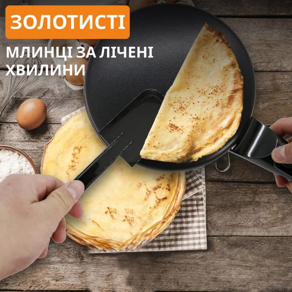 Сковорода для млинців електрична з антипригарним покриттям діаметр 20 см Sokany 650 Вт | Зображення 3