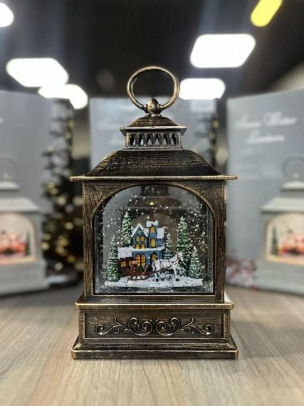 XMAS Новорічний нічник вінтажний ліхтар WDL-24007A 25,3 см, Санта-Клаус | Зображення 2