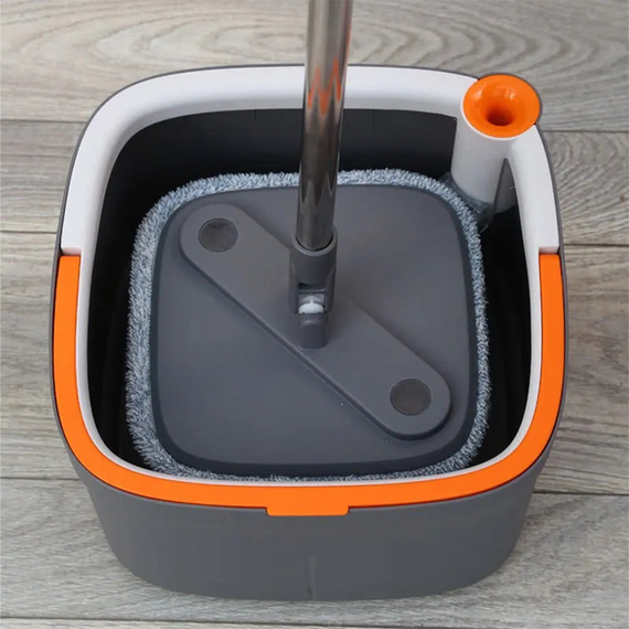 Комплект швабра з відром для миття підлоги Mop with bucket K10 , з віджиманням / Складна швабра | Зображення 1