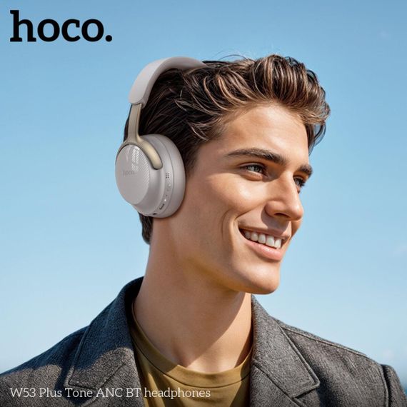 Бездротові навушники HOCO W53 Plus Tone ANC BT headphones Gray | Зображення 4