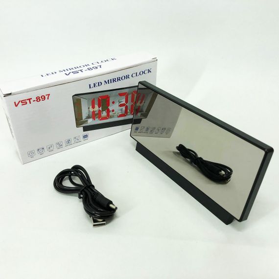 Електронні настільні LED годинники від USB VST-897-4 з будильником та термометром | Зображення 2