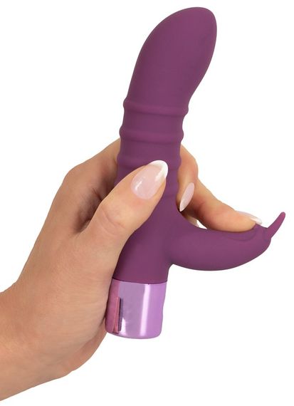 Вібратор із кліторальним стимулятором з 15 режимами вібрації Rabbit Vibe Sex Aura | Зображення 5