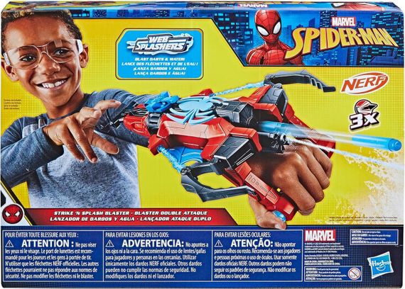 Бластер Людини Павука з дротиками та водою Nerf Marvel Spider-Man Strike 'N Splash Hasbro | Зображення 8