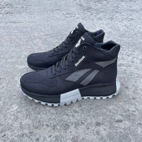 шкіряні зимові ботинки Reebok колір чорний / сірий