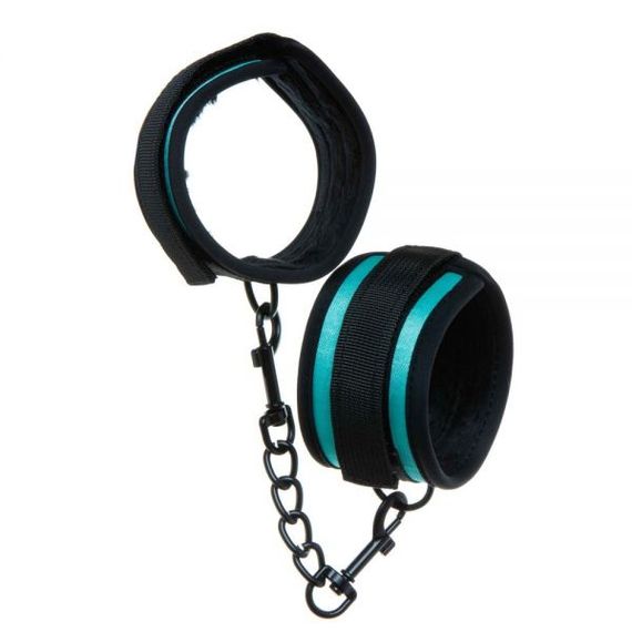 Наручники тканинні бірюзові Luxury Fetish CUFFS, Бирюзовый | Зображення 2