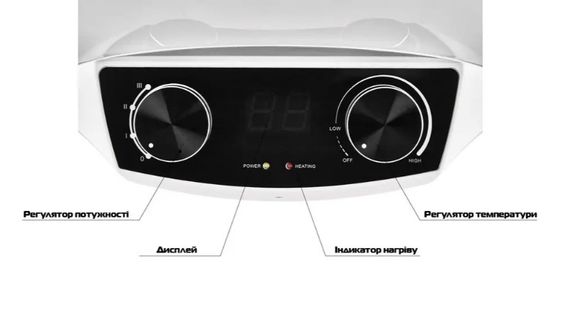 Водонагрівач Mixxus EWH-08080 ROUND DRY 80 л, 2,0 кВт, "сухий" ТЕН, вертикальний, циліндричний, білий (WH0609) | Зображення 3