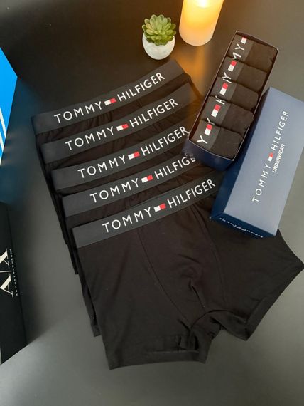 Чоловічий набір трусів 5 шт Tommy Hilfiger колір чорний | Зображення 2