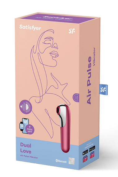 Вакуумный клиторальный стимулятор SATISFYER DUAL LOVE красный sexstyle | Зображення 1