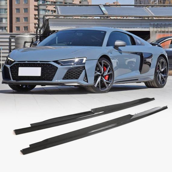 Бічні спідниці V1 (Карбон) для Ауди R8 2015- рр