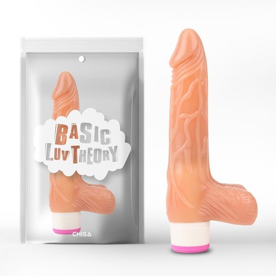 Вібратор з яєчками ребристий Chisa Basic Luv Theory на батарейках Sex Aura | Зображення 1