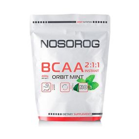 Амінокислота BCAA для спорту Nosorog Nutrition BCAA 2:1:1 400 g /72 servings/ Orbit Mint