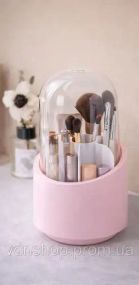 Поворотный органайзер для косметики и аксессуаров 360 Розовый