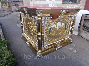 Облачення (риза) на престол із круглими іконами,  130х130см