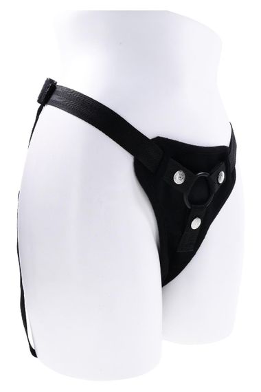 Трусики для страпону Sportsheets з вібратором чорні sexstyle | Зображення 1