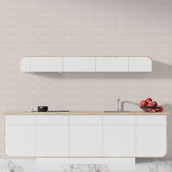 3D панель самоклеюча 700х770х5мм цегла Білий (001-5) SW-00000029 | Зображення 4