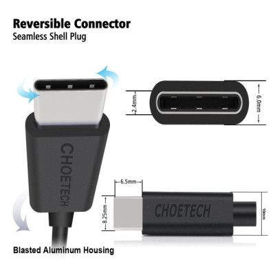 Дата кабель USB 2.0 AM to Type-C 1.0m Choetech (AC0002) | Зображення 8