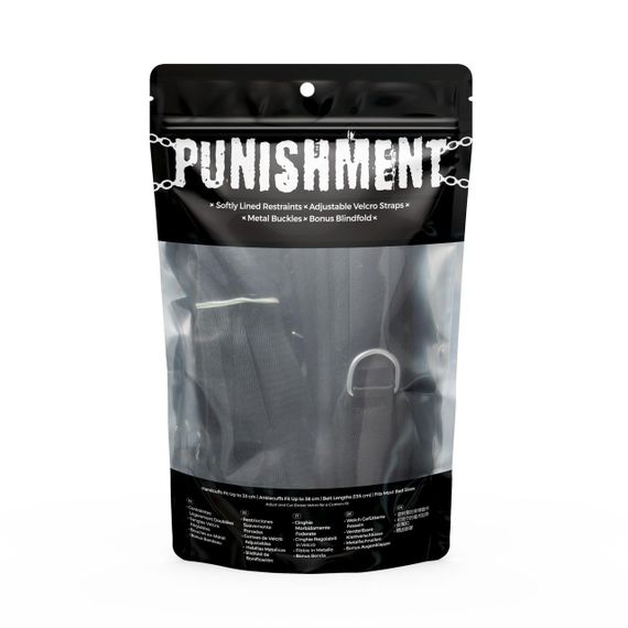 Розтяжка на ліжко Punishment - 5-Piece Bed Restraint Kit - Black Sex Aura | Зображення 5