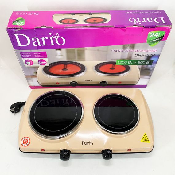 Плита електрична двоконфорочна, Настільна керамічна електроплита з двома конфорками YB-75 | Зображення 3