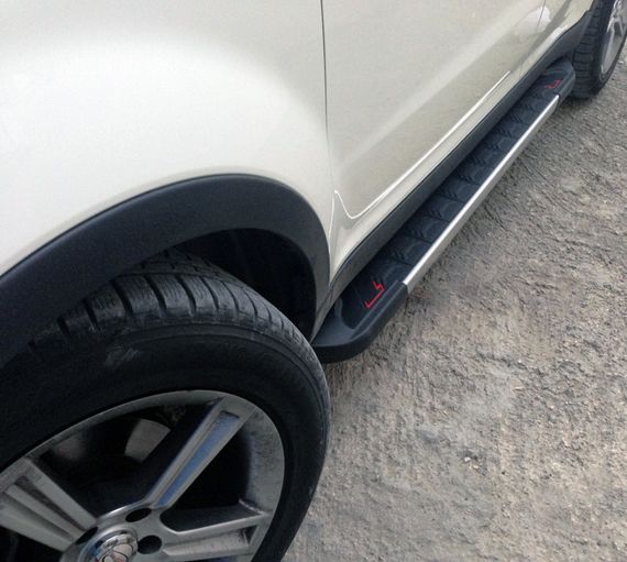 Боковые пороги RedLine V1 (2 шт., алюминий) для SsangYong Korando 2010-2019