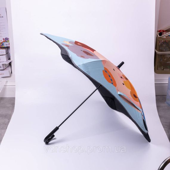 Парасолька дитяча механічна елегантна з принтом міцна надійна з поліестеру діаметр 90 см HP-23-13R | Зображення 6