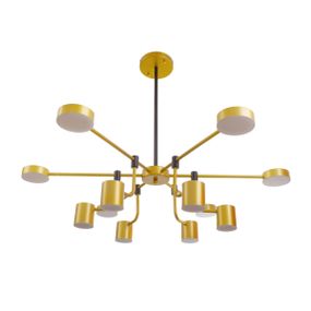 Светильник потолочный подвесной BR-01 622S/12 LED 84W WW+NW +CW BK/G