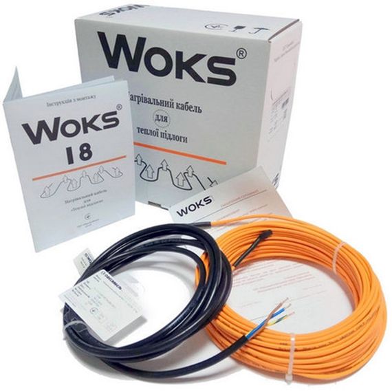 Кабель нагревательный пониженной мощности Woks 10 - 100 (990 Вт) 0,5м.