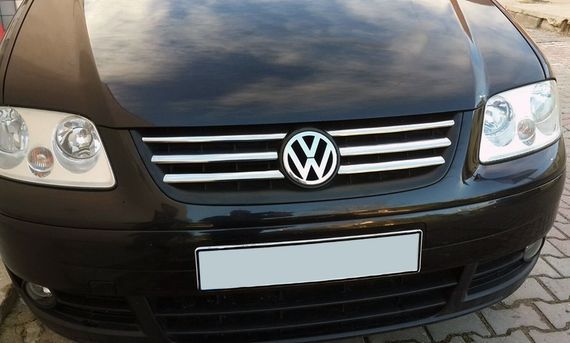 Накладки на решетку Life (6 шт, нерж) для Volkswagen Caddy 2004-2010 гг