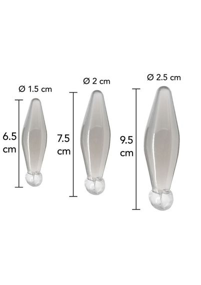 Набір анальних стимуляторів Toy Joy Anal Play Finger Rimmer Finger Rimmer прозорий, 3 шт. sexstyle | Зображення 1