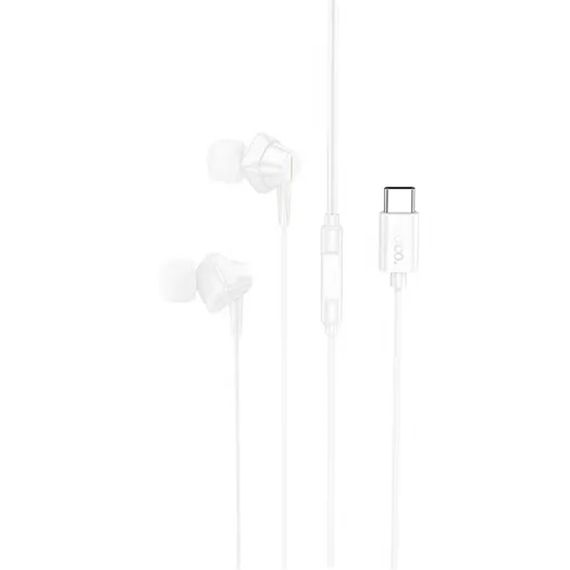 Стерео Наушники Hoco M113 Landy universal (Type-C/1.2m) White