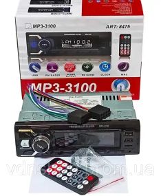 Автомагнітола 3100 Bluetooth+2xUSB+microSD+AUX 4x50W