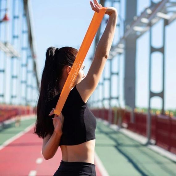 Резинка для фітнесу PowerPlay 4140 Level 1 Stretch Band (1-5 кг.) Помаранчева | Зображення 5