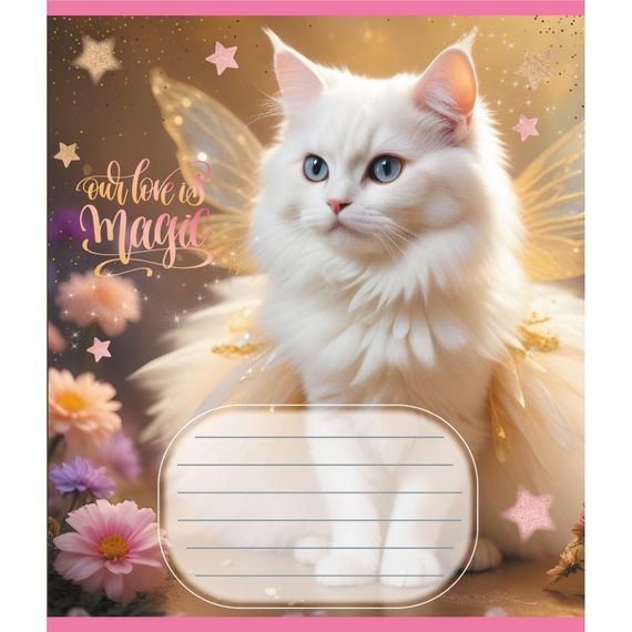 Зошит учнівський "Кішка фея" 024-560046L-3 в лінію, 24 аркуші